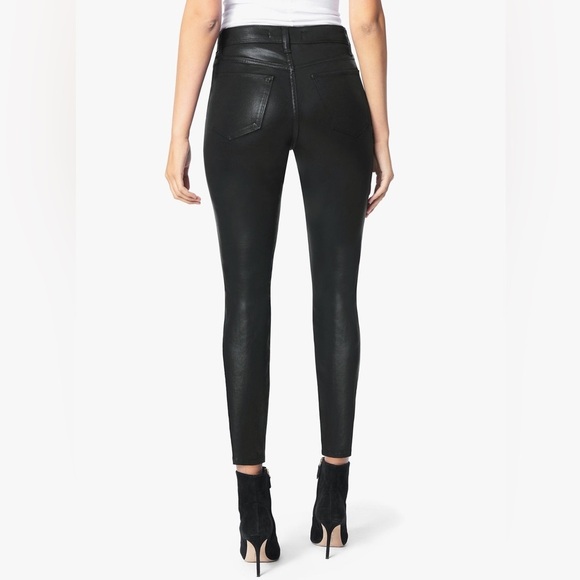 JOE’S JEANS Jet Black Coated Skinny Ankle Jeans, Size 30 - Picture 14 of 15